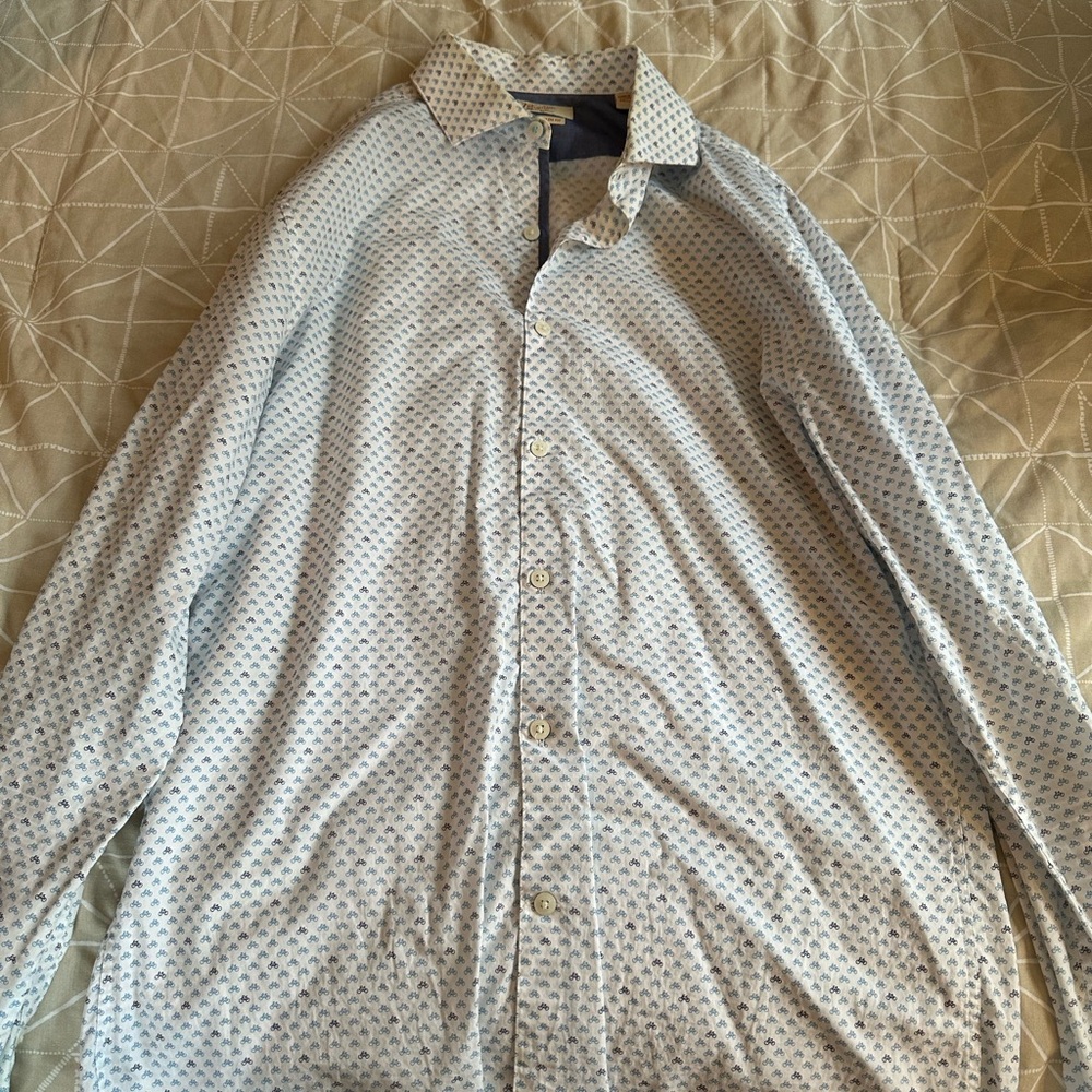 Men's Blue Patterned Shirt